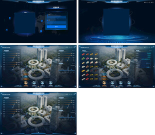 科技感数据可视化界面设计图片