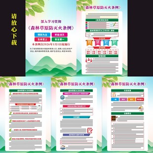 森林草原防灭火条例宣传