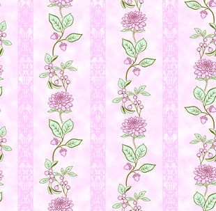 粉色花卉条纹图案背景