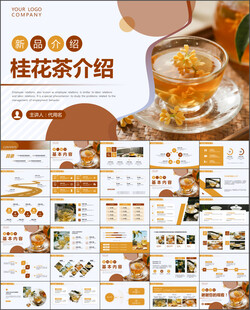 桂花茶介绍PPT模板