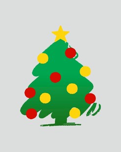 简约圣诞树装饰图案