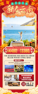 新年云南昆明昆大理春节旅游海报