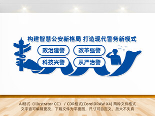 现代警务智慧公安文化墙