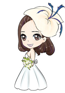 Q版可爱卡通新娘形象