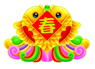 新春双鱼装饰 喜庆满满