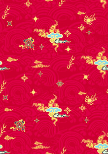 红色底金色图案梦幻背景