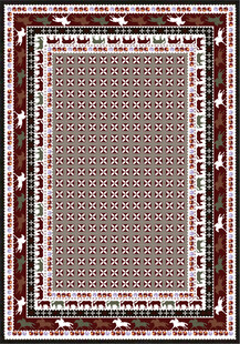 复古几何图案地毯设计