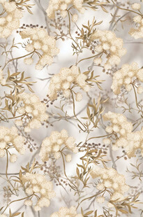 白色花卉图案纹理背景