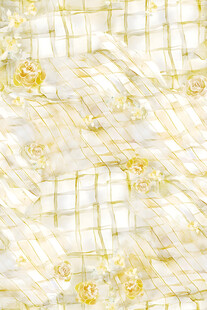 金色花卉几何图案纹理