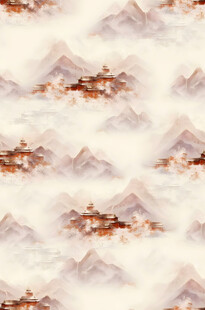 水墨山水图案纹理背景