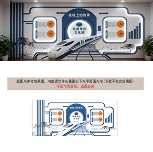 高铁中式复古风文化墙