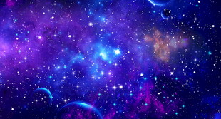 蓝色星空背景墙