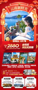 新年云南昆明昆大理春节旅游海报