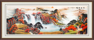 国画江山如画山水画