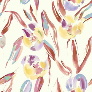 水彩花卉图案纹理背景