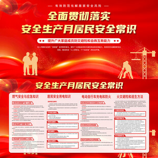 安全生产月安全常识展板