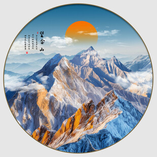 日照雪山背景图