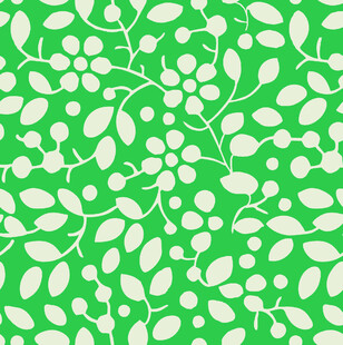 手绘叶子数码印花