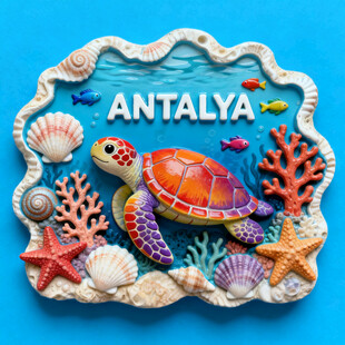 安塔利亚海龟海洋风冰箱贴