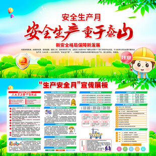 安全生产月宣传海报