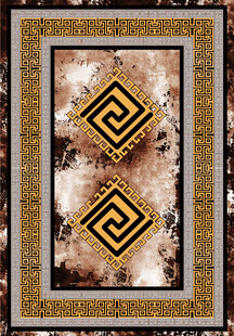 几何图案复古风地毯