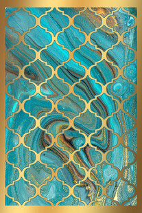 抽象蓝金交织艺术纹理图