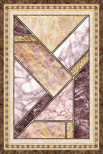 几何图案彩色瓷砖装饰画