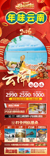 新年云南昆明昆大理春节旅游海报