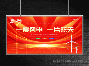 风力发电展板