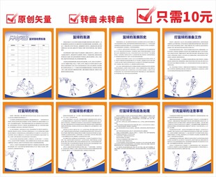 篮球馆海报展板制度宣传