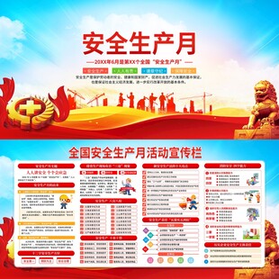 安全生产月宣传展板