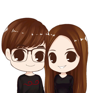 可爱情侣卡通形象Q版