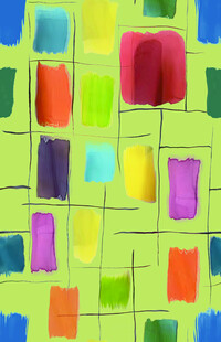 多彩方块抽象图案背景