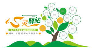 心理驿站照片墙心理驿站文化墙