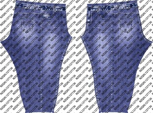 蓝色牛仔长裤展示