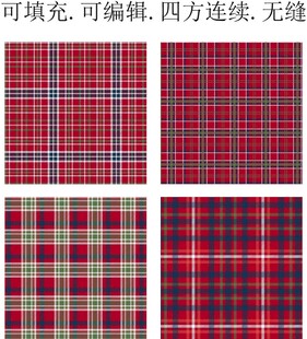 春夏格子面料   红色格子图案