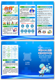 甲流预防宣传三折页