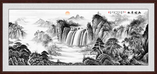 水墨国画客厅山水画