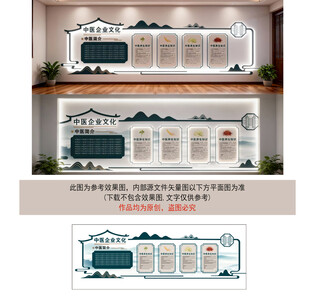 中医院文化墙设计效果图
