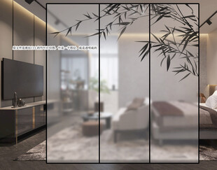 水墨竹子透明底打印图