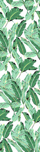 清新绿叶片手绘背景图