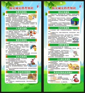 防灾减灾知识展架