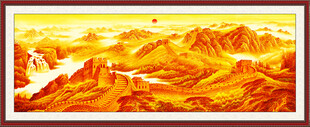 金色万里长城壁画