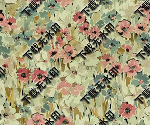 碎花水彩花花卉图案布料纹理