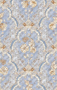 蓝金花纹图案纹理背景