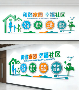 和谐社区文化墙