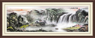 招财山水画