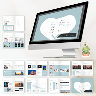 简约画册InDesign模板