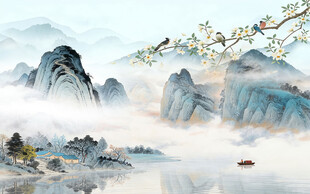 简约 新品意境山水 TIF分层