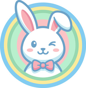 俏皮兔子卡通形象